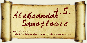 Aleksandar Samojlović vizit kartica